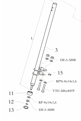 Steering Shaft for Cadet