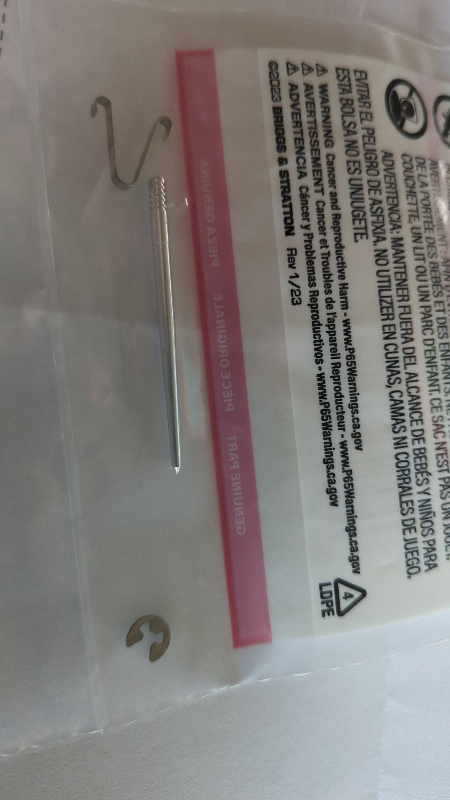 Needle kit for Briggs 206 Carburetor